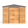 Abri de jardin gris en métal imitation bois 4,78m² sécurisé - Duramax