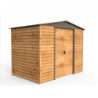 Abri de jardin gris en métal imitation bois 4,78m² sécurisé - Duramax