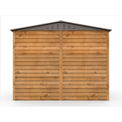 Abri de jardin gris en métal imitation bois 4,78m² sécurisé - Duramax