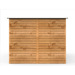 Abri de jardin gris en métal imitation bois 7,81m² sécurisé - Duramax