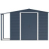 Abri de jardin gris en métal anthracite 4,78m² avec appentis - Duramax