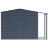 Abri de jardin gris en métal anthracite 4,78m² avec appentis - Duramax