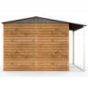 Abri de jardin gris en métal marron 4,78m² avec appentis - Duramax