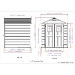 Abri de jardin en PVC 4,41m², plancher inclus, DarkGrey  StoreMax Duramax