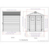 Abri de jardin en PVC 4,41m², plancher inclus, DarkGrey  StoreMax Duramax