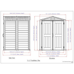 Abri de jardin en PVC 2,92m², plancher inclus, YardMate - Duramax
