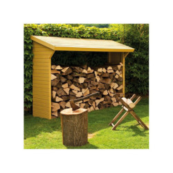 Abri bûches en bois traité - 220x75,5cm - Olbia - Cerland
