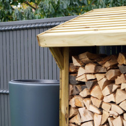 Abri bûches en bois traité - 220x75,5cm - Olbia - Cerland