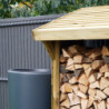 Abri bûches en bois traité - 220x75,5cm - Olbia - Cerland