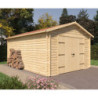 Garage 22m² en madriers de 44mm avec porte de service - Eden