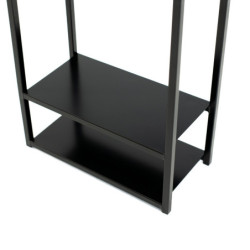 Étagère en acier noir, 40x20x120cm, Porthos, Westmann