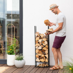 Étagère en acier noir, 40x20x120cm, Porthos, Westmann