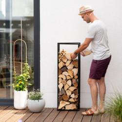 Étagère en acier noir, 40x20x120cm, Xavier, Westmann