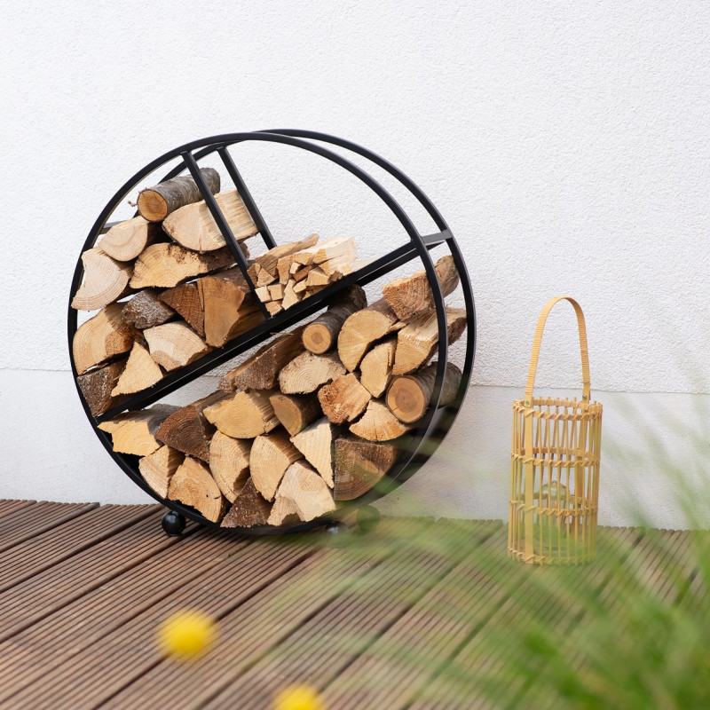 Étagère en acier noir, diam.80cm, H82cm, Osiris, Westmann