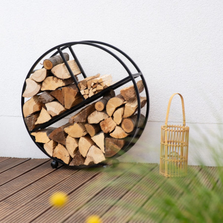 Étagère en acier noir, diam.80cm, H82cm, Osiris, Westmann