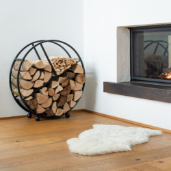 Étagère en acier noir, diam.80cm, H82cm, Osiris, Westmann