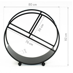 Étagère en acier noir, diam.80cm, H82cm, Osiris, Westmann