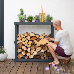 Étagère en bois massif, 52x108x106cm, Harald, Westmann