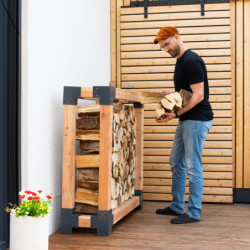 Étagère en bois massif, 138x40x120cm, Michel L, Westmann