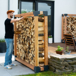 Étagère en bois massif, 198x40x180cm, Michel XXL, Westmann