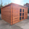 Abri de jardin toit plat 12m² PENTY BIS 40mm - Gardy Shelter