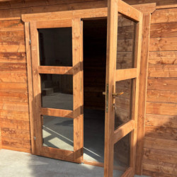 Abri de jardin toit plat 12m² PENTY BIS 40mm - Gardy Shelter