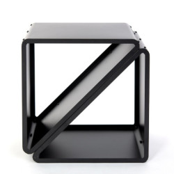 Étagère en acier noir, 57x35,5x56cm, sans fixation, Westmann