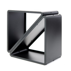 Étagère en acier noir, 57x35,5x56cm, sans fixation, Westmann