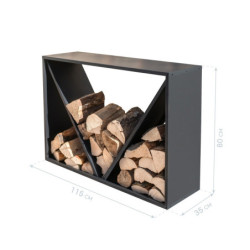 Étagère en acier noir, 115x35x80cm, sans fixation, Westmann