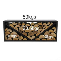 Étagère en acier noir, 115x35x80cm, sans fixation, Westmann