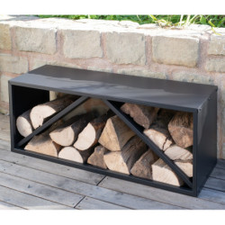 Étagère en acier noir, 104x34x40cm, sans fixation, Westmann