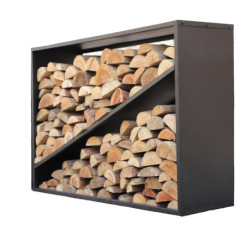 Étagère en acier noir, 114,5x35x80cm, sans fixation, Westmann