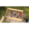 Abri de jardin 8,74m² en madriers de 28mm toit monopente - Eden