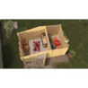 Abri de jardin 8,74m² en madriers de 28mm toit double pente - Eden