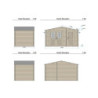 Abri de jardin 8,74m² en madriers de 28mm toit double pente - Eden