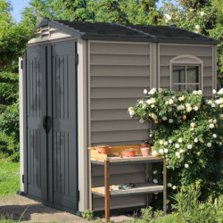 Abri de jardin en PVC 3,65m² avec plancher Storemate, Duramax