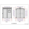 Abri de jardin en PVC 3,65m² avec plancher Storemate, Duramax