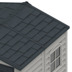 Abri de jardin en PVC 3,65m² avec plancher Storemate, Duramax