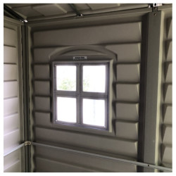 Abri de jardin en PVC 3,65m² avec plancher Storemate, Duramax