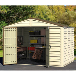 Abri de jardin en PVC 8,05m² + kit de fondation Woodbridge Duramax