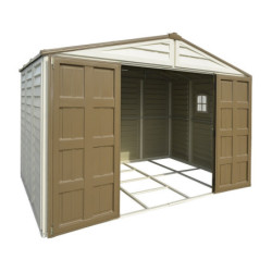 Abri de jardin en PVC 8,05m² + kit de fondation Woodbridge Duramax