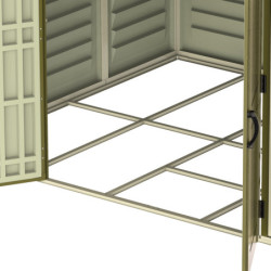 Abri de jardin en PVC 8,05m² + kit de fondation Woodbridge Duramax