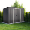 Abri de jardin 3,25m² en métal anthracite et kit d'ancrage Duramax
