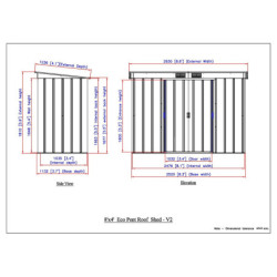 Abri de jardin 3,25m² en métal anthracite et kit d'ancrage Duramax