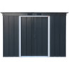 Abri de jardin 3,25m² en métal anthracite et kit d'ancrage Duramax