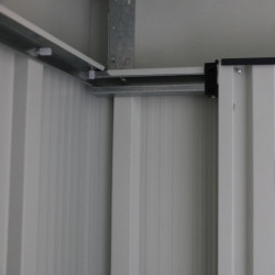 Abri de jardin 3,25m² en métal anthracite et kit d'ancrage Duramax