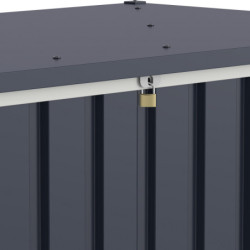 Coffre de jardin en métal anthracite avec capacité de 585L Duramax