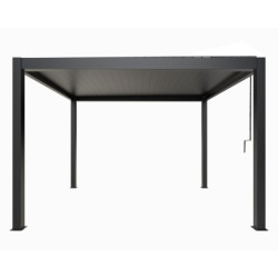 Pergola bioclimatique 11,9m² alu + toit avec lames orientables HABRITA