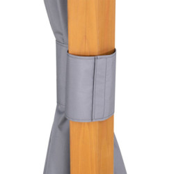 Rideaux pour tonnelle 395x395cm en polyester gris - Sunjoy