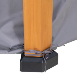 Rideaux pour tonnelle 395x395cm en polyester gris - Sunjoy